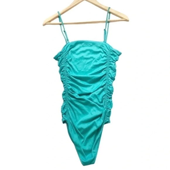 NWT Free People Corsican Ruched Ribbed Bodysuit - Picture 5 of 5